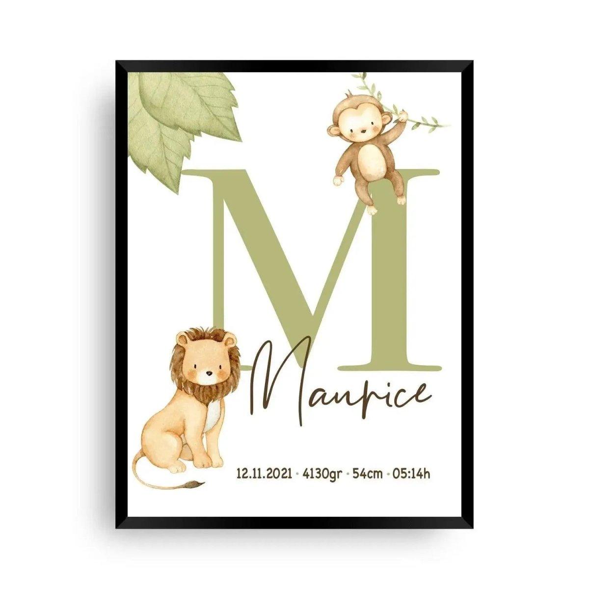 Poster Safari - Abenteuer im Safari Stil | Kinder Safari - Wandschmuck-Shop.de