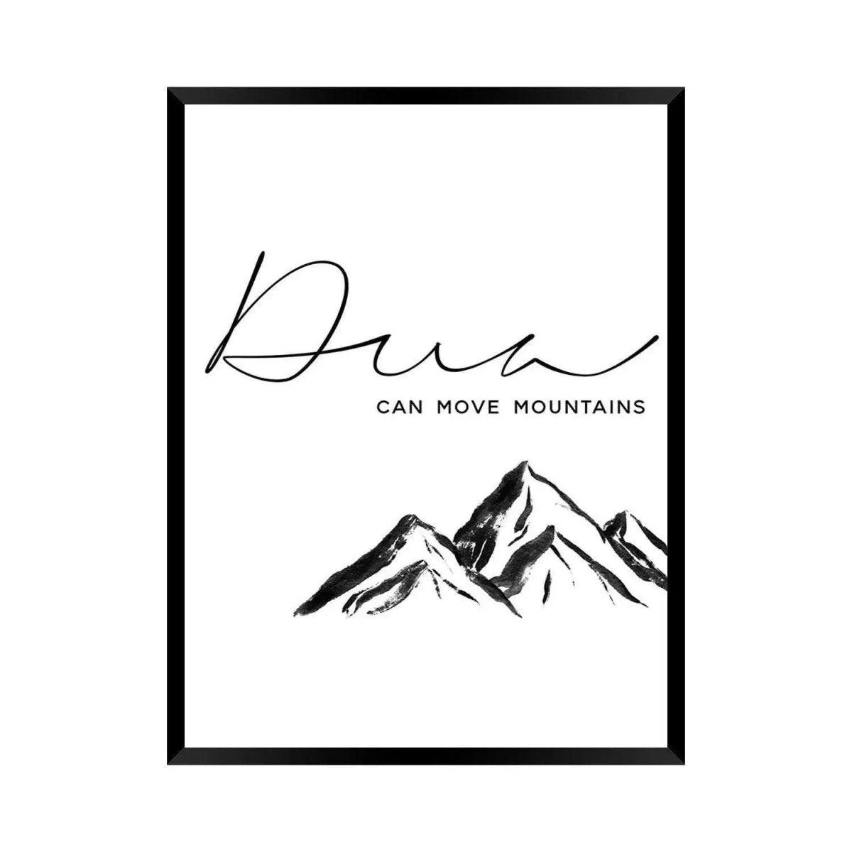 Poster xxl Dua - Dua Can Move Mountains Spirituelle Kraft - Wandschmuck-Shop.de