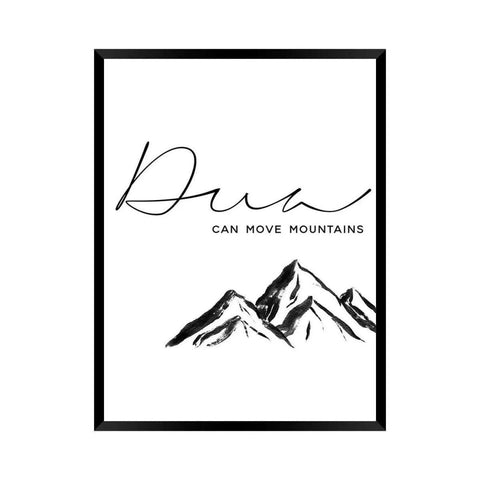 Poster xxl Dua - Dua Can Move Mountains Spirituelle Kraft - Wandschmuck-Shop.de