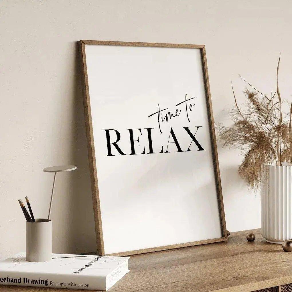 Poster xxl Time to RELAX - Zeit zum Entspannen - Wandschmuck-Shop.de