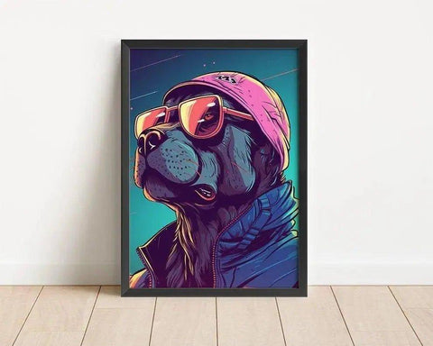 Raze Hundeposter Pop art Poster XXL - Wohnzimmer Deko - Wandschmuck-Shop.de