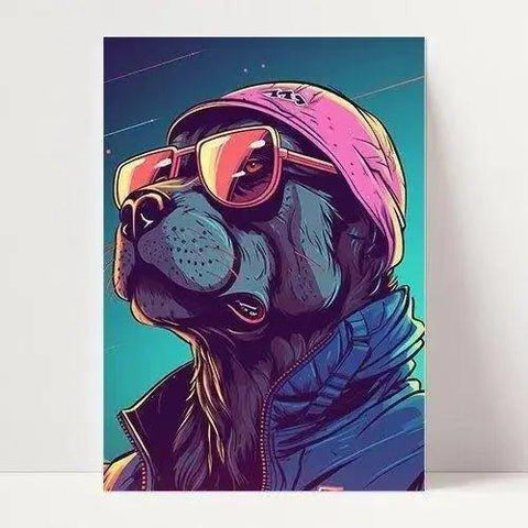 Raze Hundeposter Pop art Poster XXL - Wohnzimmer Deko - Wandschmuck-Shop.de