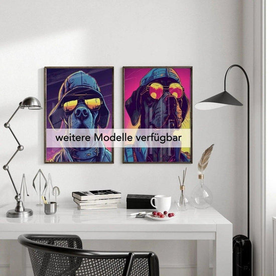 Raze Hundeposter Pop art Poster XXL - Wohnzimmer Deko - Wandschmuck-Shop.de