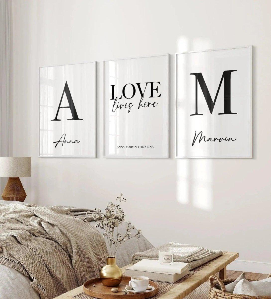 Schlafzimmer Deko | Love Poster - Wandschmuck-Shop.de