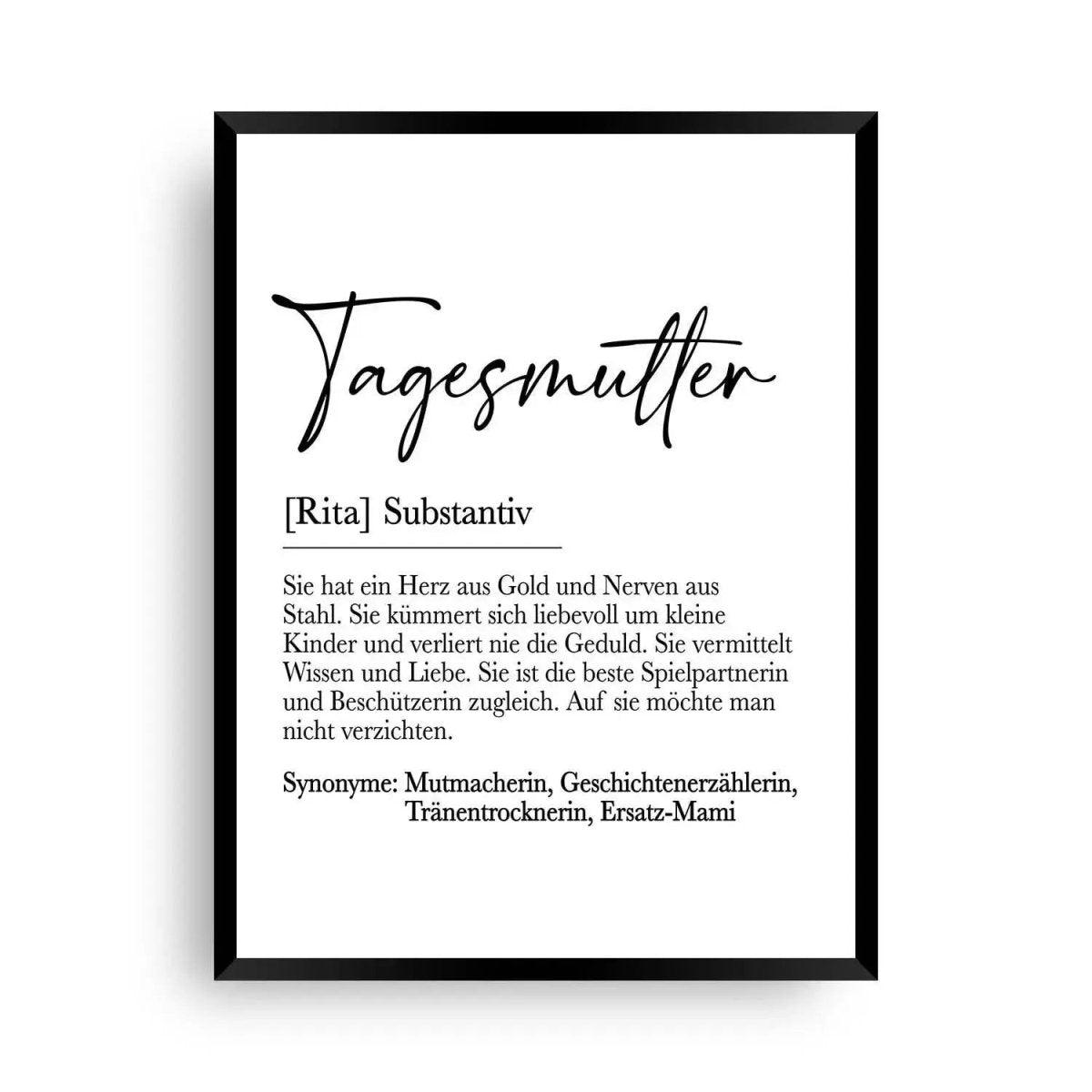 Tagesmutter Definition - Wandschmuck-Shop.de