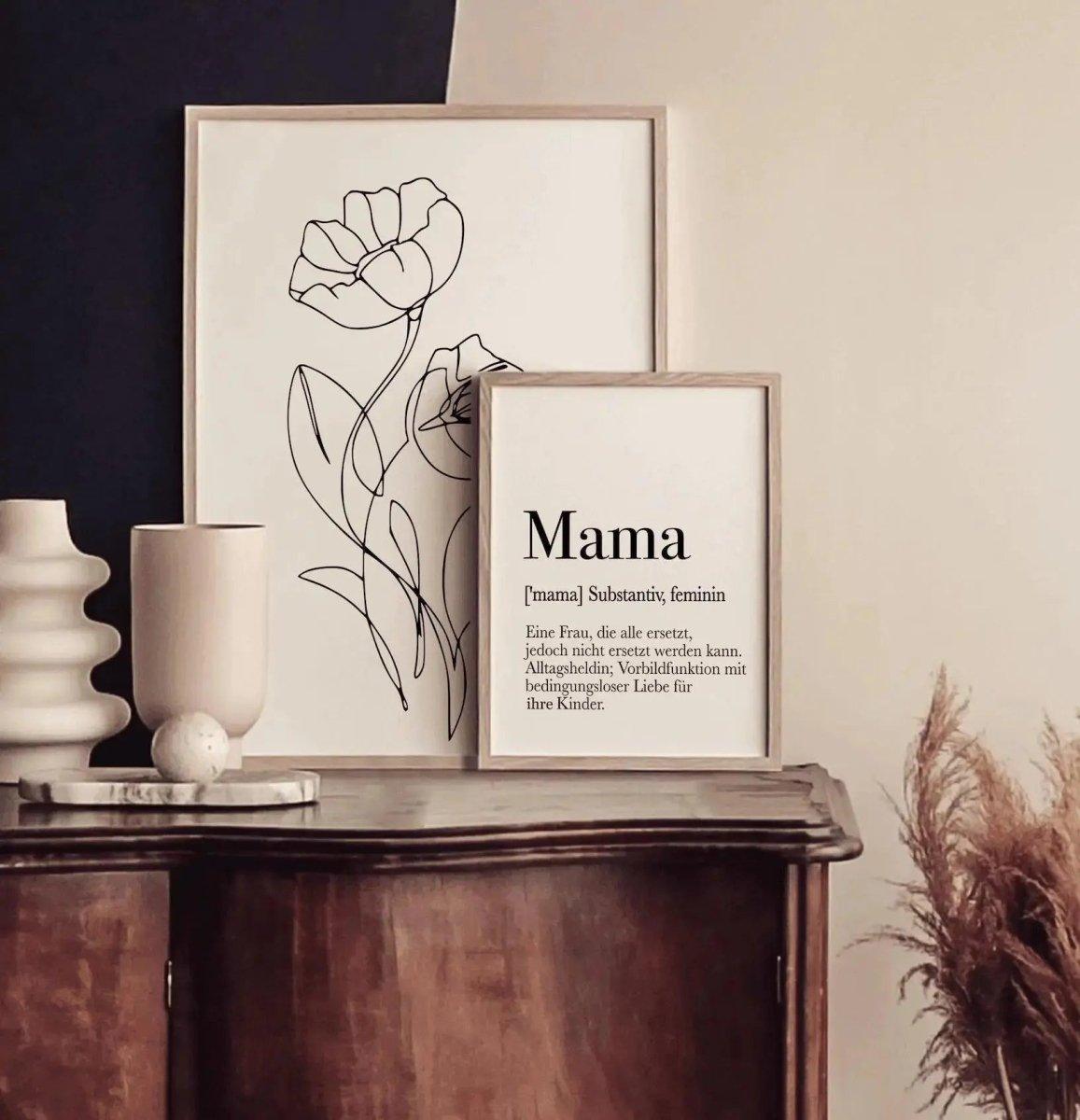 Wallart "Flower / Mama - Set - Blume / Mama Set im Islam" - Wandschmuck-Shop.de