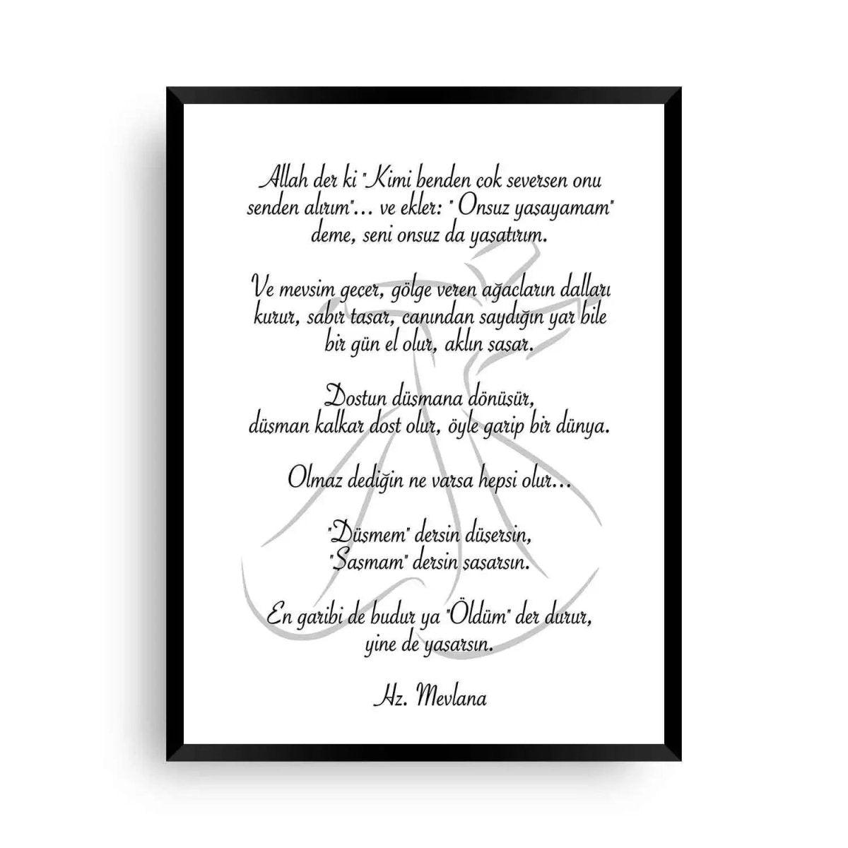 Wallart Mevlana Sözleri Zitate - Wandschmuck-Shop - Wandschmuck-Shop.de