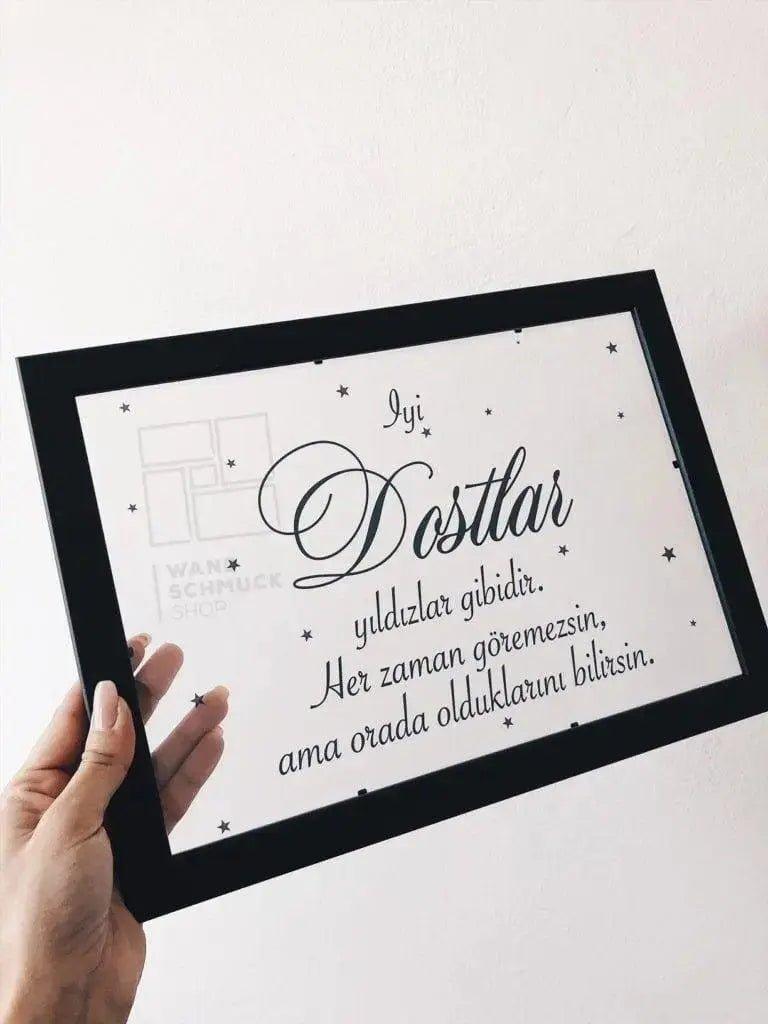 Wandbild Dostlar yildizlar gibidir - Freunde sind wie Sterne - Wandschmuck-Shop.de