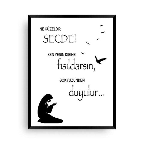 Wandbild "Secde Version 1 | Kadın - Kadın figürlü secde" - Wandschmuck-Shop.de