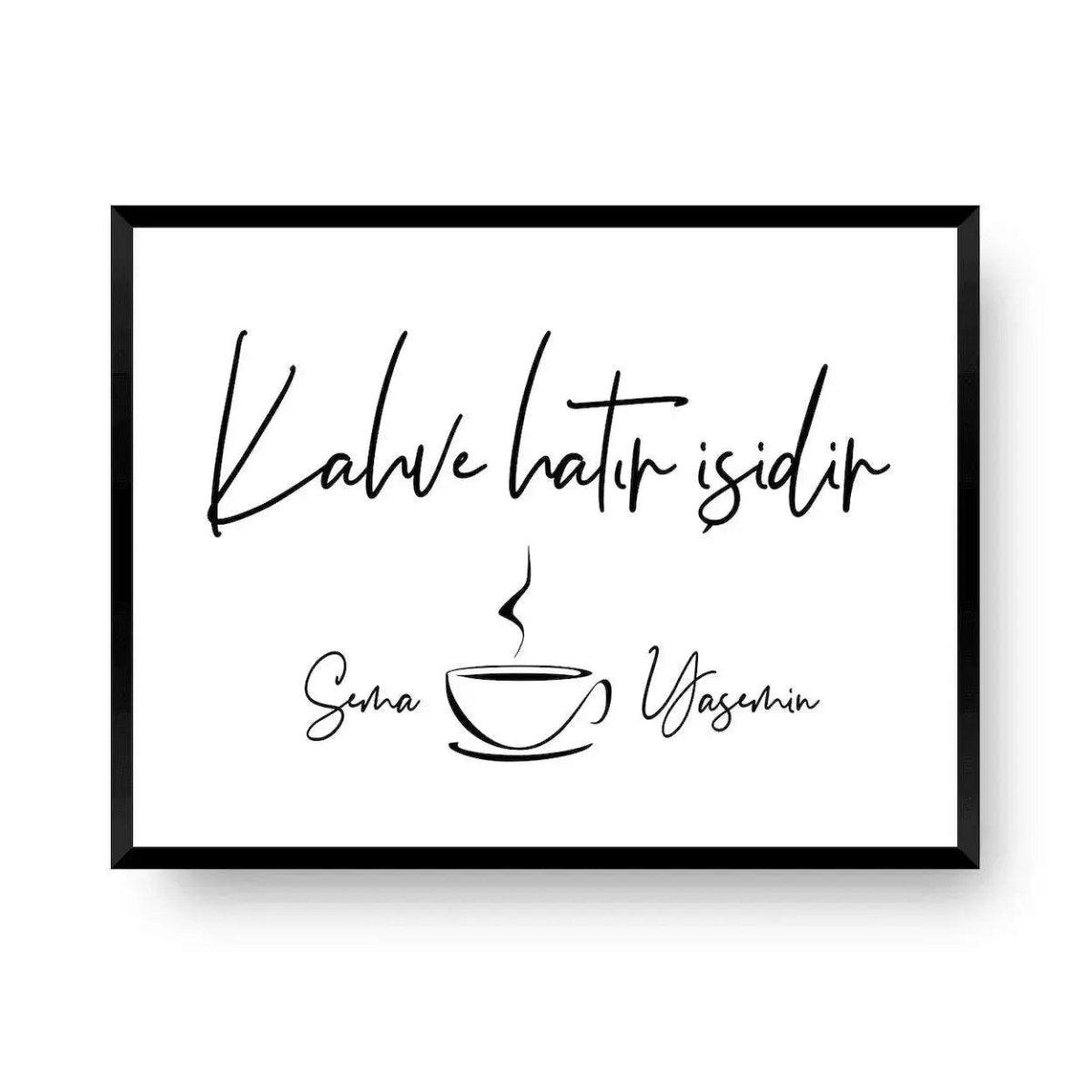 Zeichen der Freundschaft | Kaffeeposter mit Namen - Wandschmuck-Shop.de