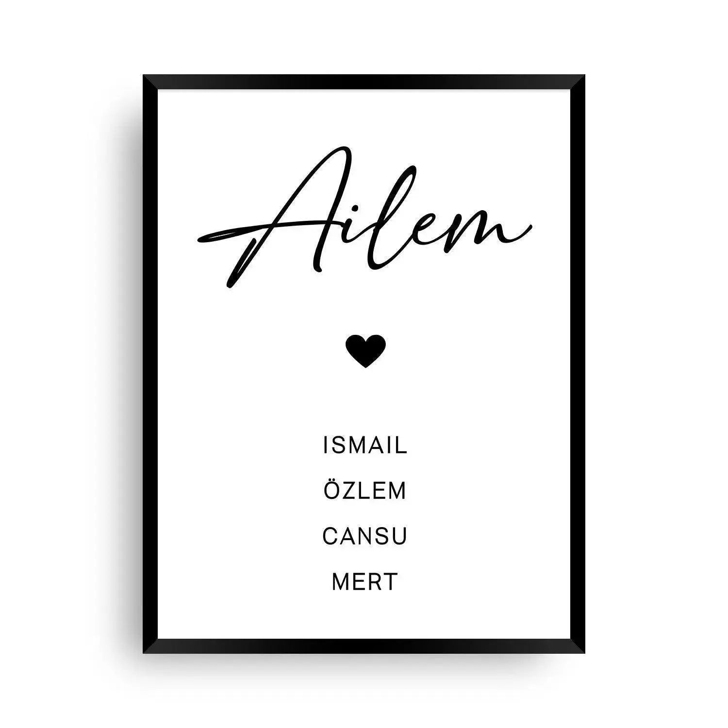 Ailem | Familie mit Namen - Wandschmuck-Shop.de