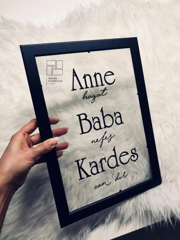 Anne Baba Kardes - Mutter, Vater, Geschwisterliebe - Wandschmuck-Shop.de