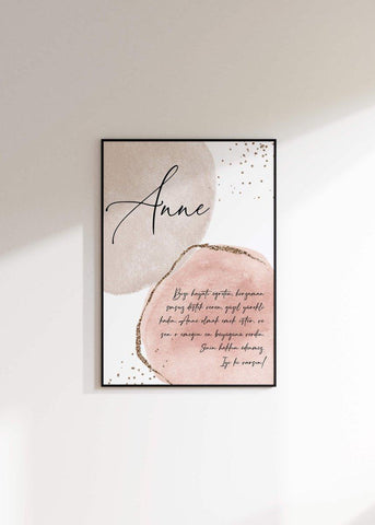 Anne | Gold Rosé - Wandschmuck-Shop.de