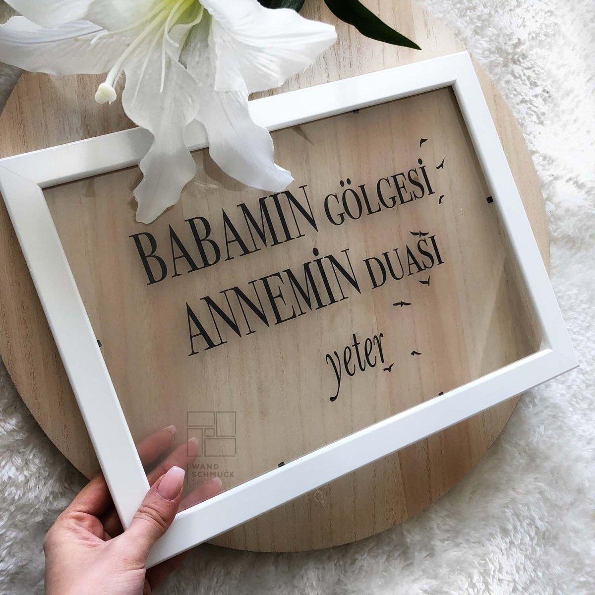 Annemin Duası | Babamin Gölgesi Poster - Wandschmuck-Shop.de