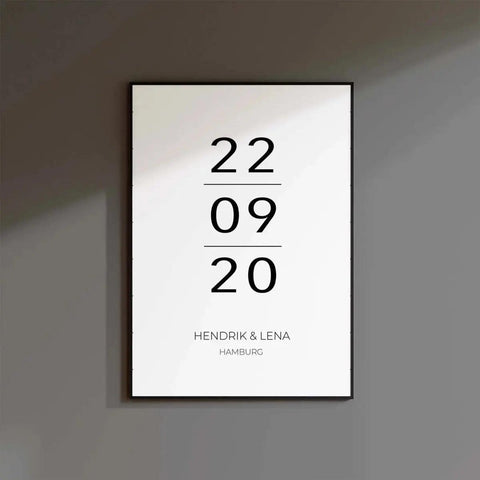 Date of Love | Liebesbeweis - Wandschmuck-Shop.de