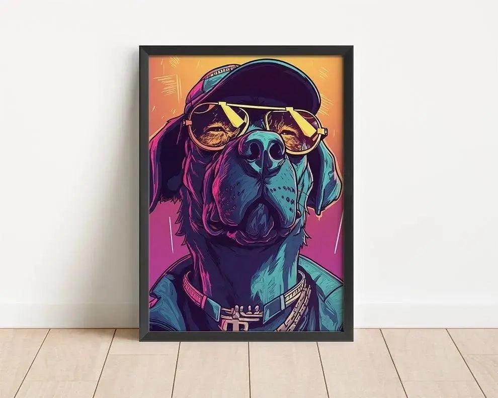 Dongo | Hundeposter | Pop art | Cyberpunk - Wandschmuck-Shop.de