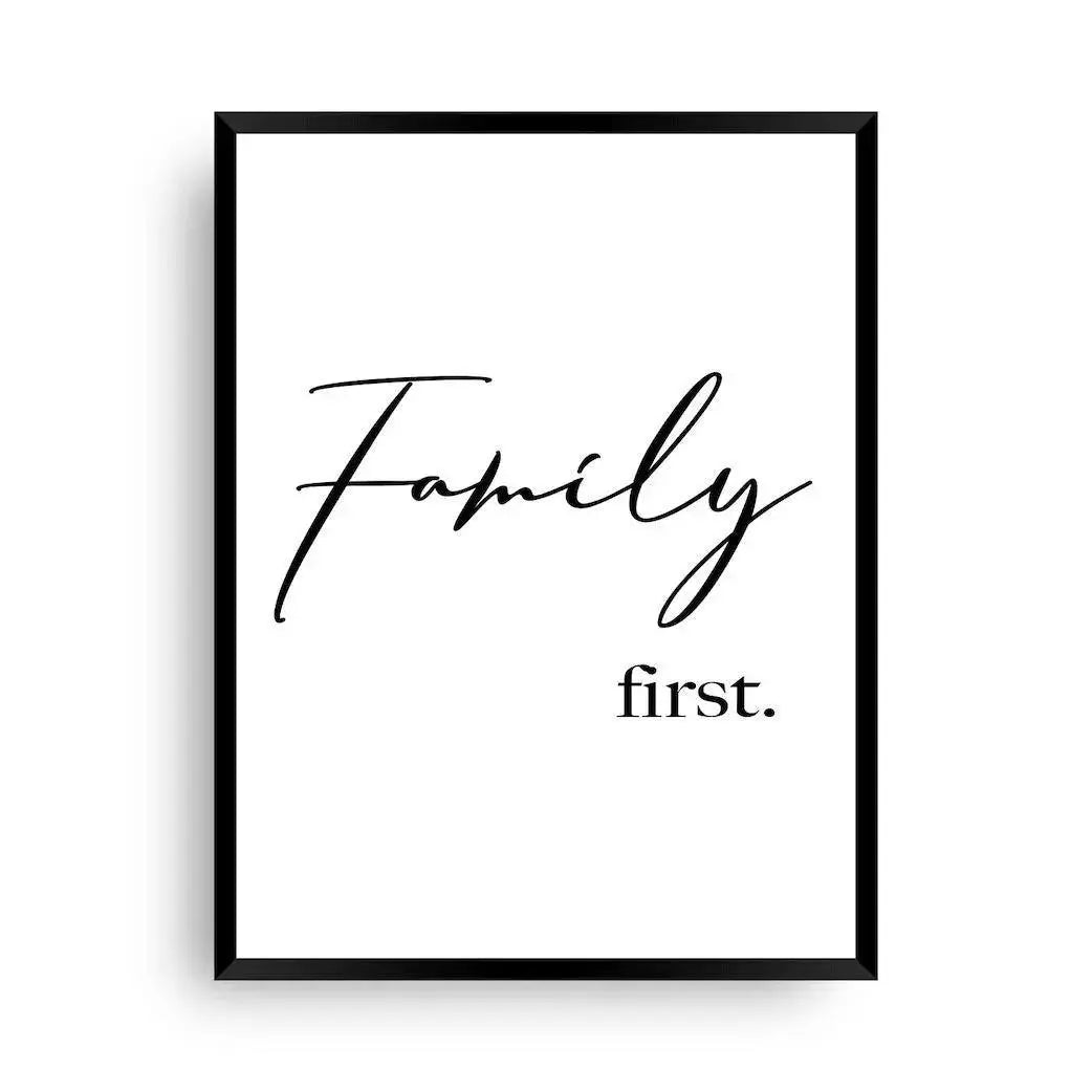 Family First - Familien Poster - Wandschmuck-Shop.de