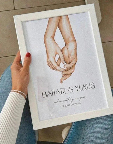 Geschenk islamische Hochzeit | Nisan hediyesi | Hände Bild - Wandschmuck-Shop.de