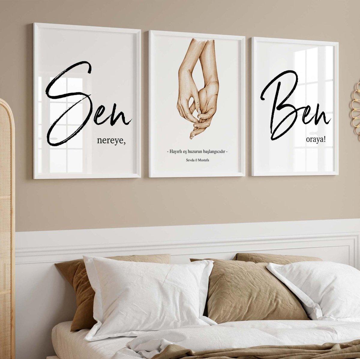 Hayirli es | Schlafzimmerposter personalisiert - Wandschmuck-Shop.de