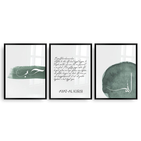 Islamic Set | Islamisches Set in Grün - Wandschmuck-Shop.de