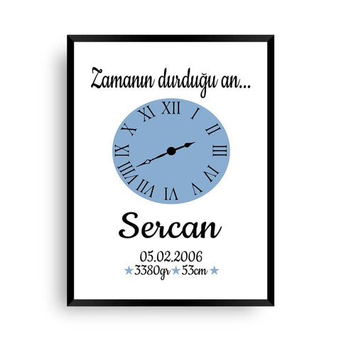 Kopie von Zamanin durdugu an | blau - Wandschmuck-Shop.de