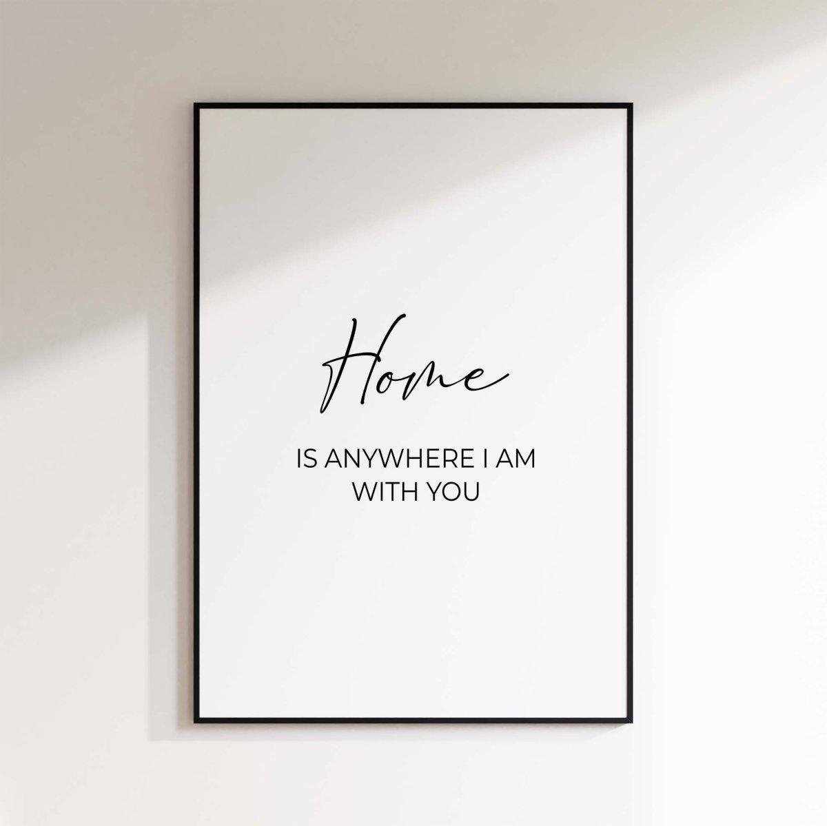 Liebesposter Home Spruch - Wandschmuck-Shop.de