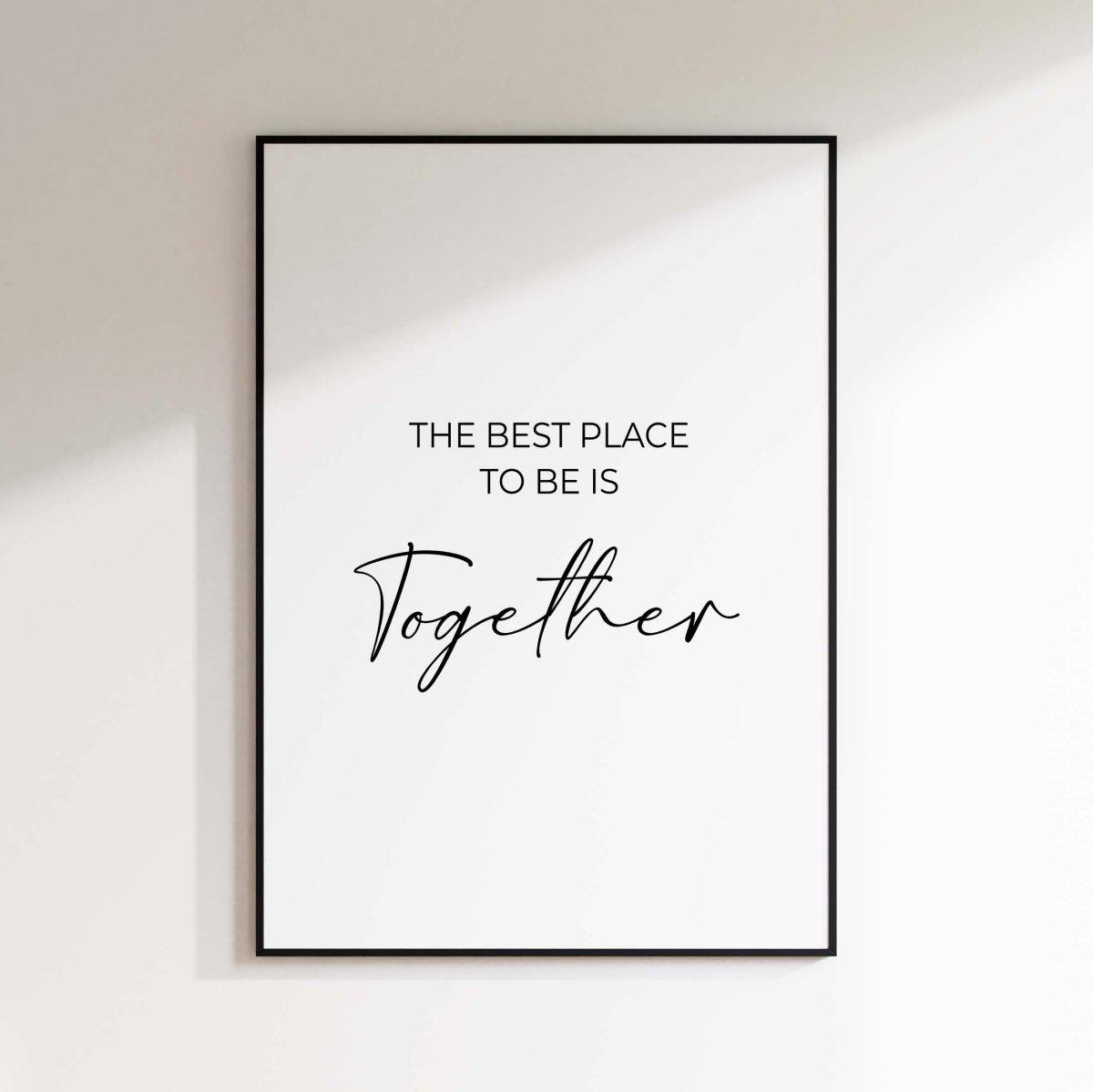 Liebesposter Love Spruch together - Wandschmuck-Shop.de