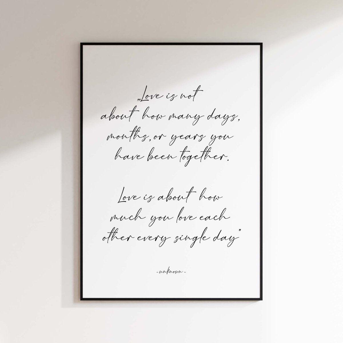 Love single day | Sprüche Poster Liebe - Wandschmuck-Shop.de