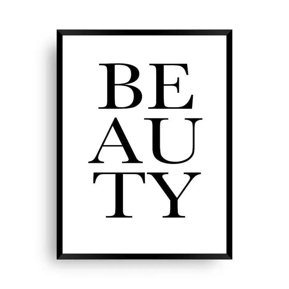 Poster Beauty Typographie | Beauty Bild - Wandschmuck-Shop.de