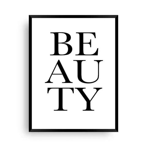 Poster Beauty Typographie | Beauty Bild - Wandschmuck-Shop.de