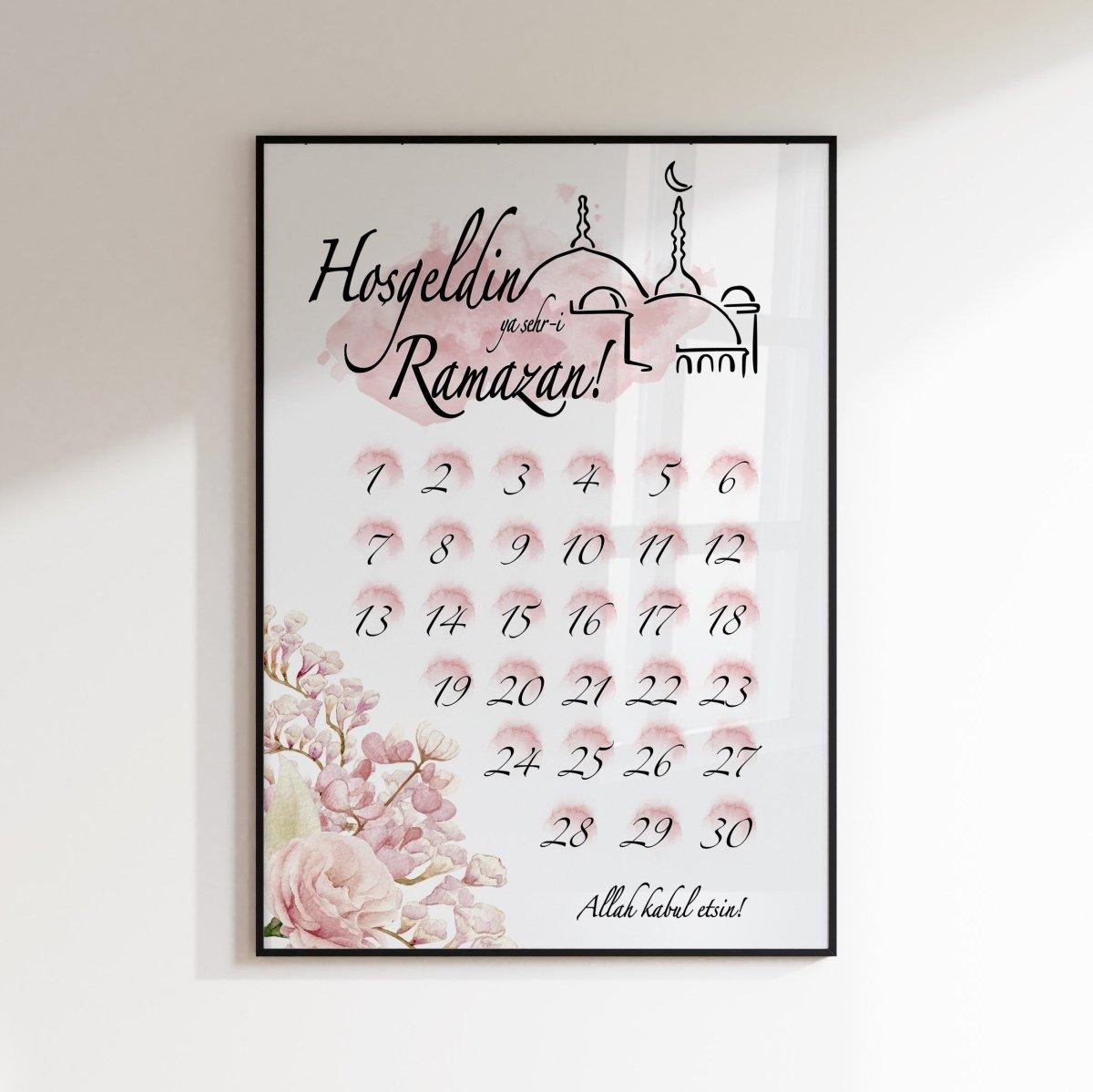 Ramadan Kalender | rosa Hosgeldin ya sehri Ramazan - Wandschmuck-Shop.de