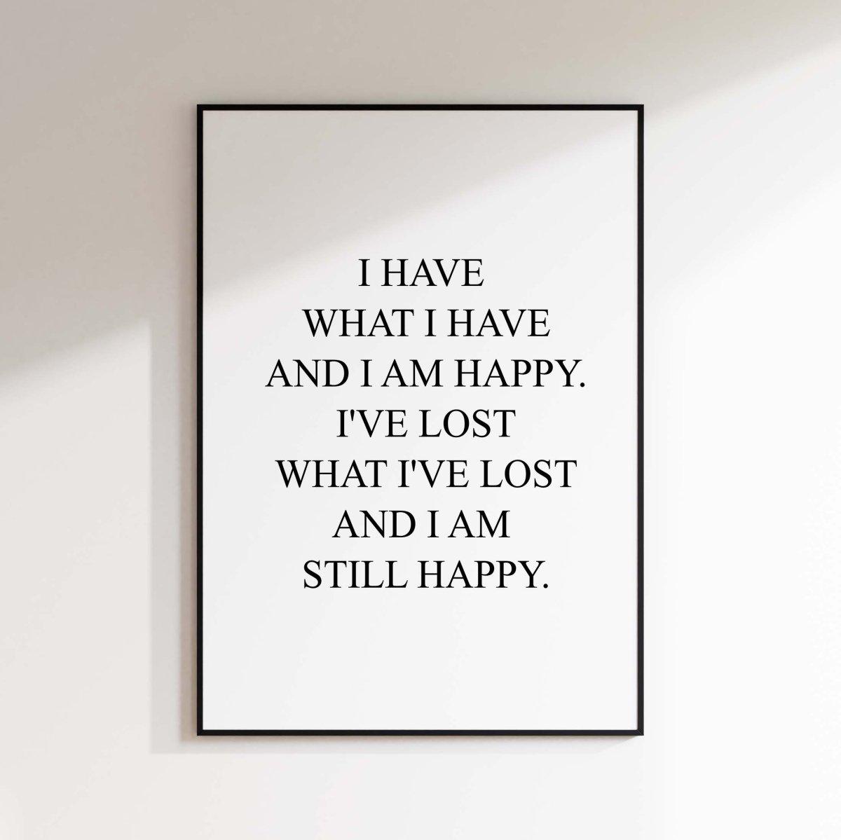 Still happy | Poster Schlafzimmer - Wandschmuck-Shop.de